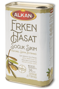 Alkan Soğuk Sıkım Polifenollü Teneke Zeytinyağı 3x1 lt
