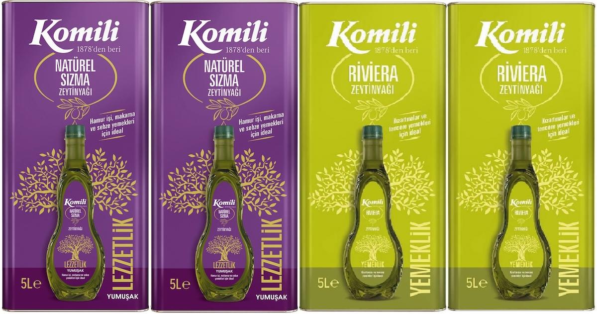 Komili Teneke Riviera Zeytinyağı 4x5 lt