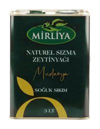 Mirliya Naturel Teneke Sızma Zeytinyağı 3 lt