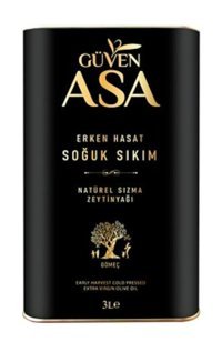 Güven Asa Soğuk Sıkım Polifenolsüz Teneke Sızma Zeytinyağı 3 lt