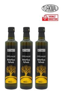 Harras Naturel Organik Cam Sızma Zeytinyağı 3x500 ml