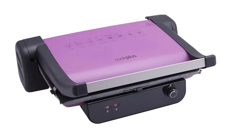 Cookplus Prestige 6 Dilim Granit Çıkartılabilir Plaka Mor Izgara Tost Makinesi