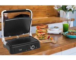 Nell Ep9920 6 Dilim Döküm Çıkartılabilir Plaka Gri Izgara Mini Tost Makinesi