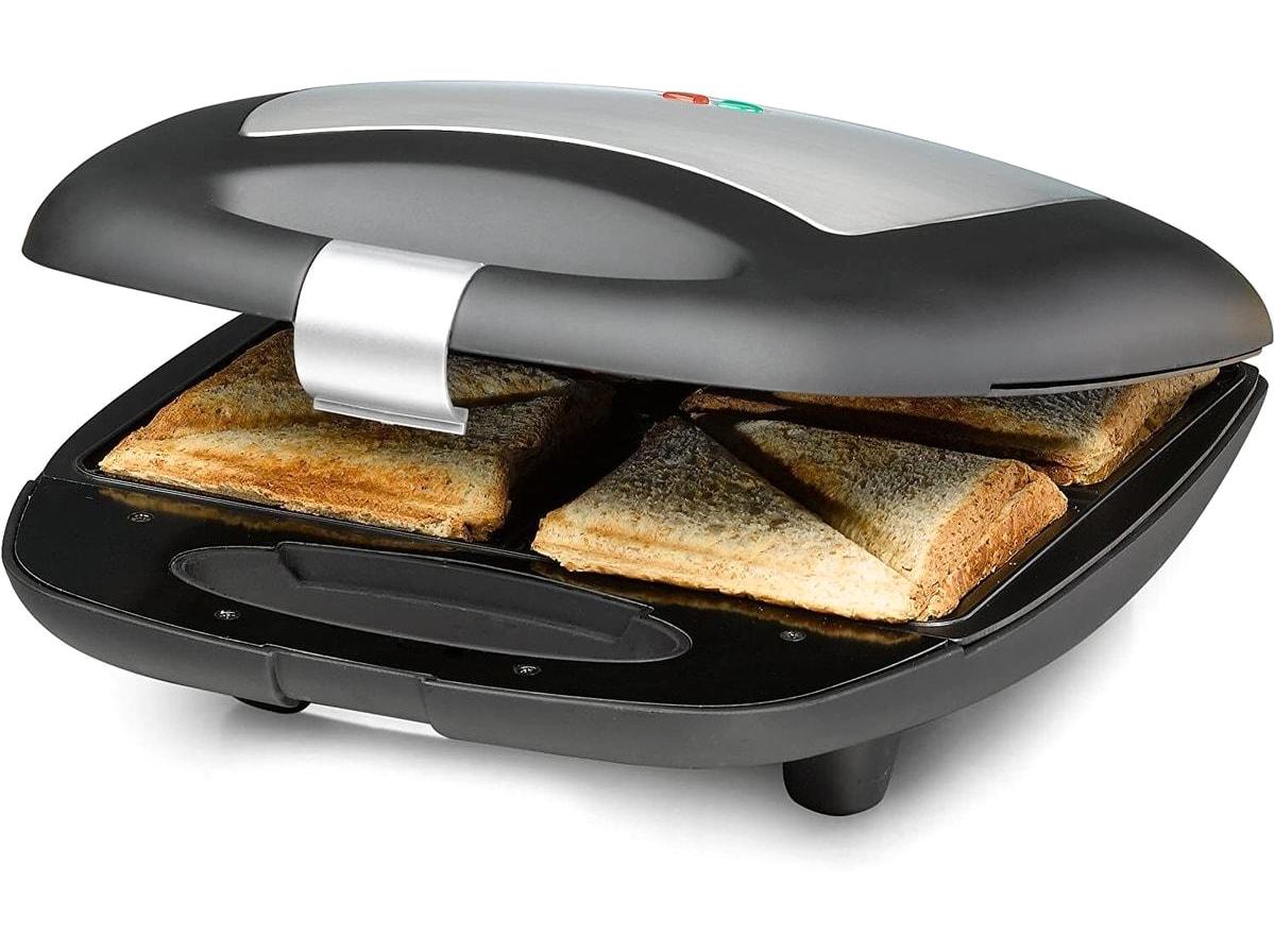Rommelsbacher St Sandwich Maker 2 Dilim Alüminyum Çıkartılabilir Plaka Siyah Izgara Tost Makinesi