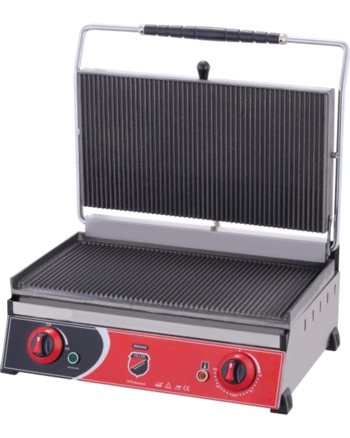 Silverinox 20 Dilim Döküm Gri Izgara Tost Makinesi
