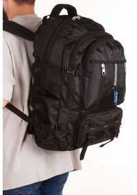 Anılbags Dağcı Su Geçirmez Impertex Kumaş 55 Cm Siyah Erkek Sırt Çantası