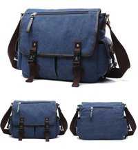 Zuolunduo Moda Kanvas Çapraz Koyu Mavi Erkek Sırt Çantası