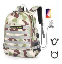 Generic Usb Şarj Portu Seyahat İle Laptop Notebook Kamuflaj Erkek Sırt Çantası Çok Renkli
