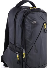 Ççs Polyester Su Geçirmez Laptop Bölmeli 51420 Siyah Erkek Sırt Çantası