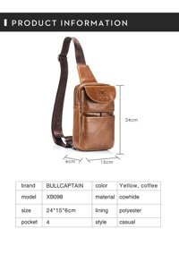 Bull Captan Moda Mini Crossbody Kahverengi Erkek Sırt Çantası