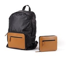 Lexon Packable Katlanabilir Kahverengi Siyah Erkek Sırt Çantası