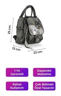 Generic Kriste Bell Pewter 26374 Kadın Sırt Çantası