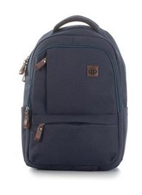 Paqpa Qp Madre Gabardin Kumaş Laptop Bölmeli Lacivert Rt Erkek Sırt Çantası
