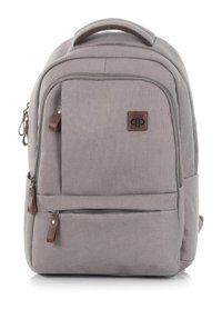 Paqpa Qp Madre Gabardin Kumaş Laptop Bölmeli Gri Erkek Sırt Çantası