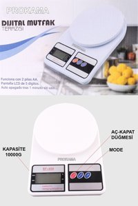 Prokama Dijital Hassas Hazneli 10 kg Mutfak Tartısı