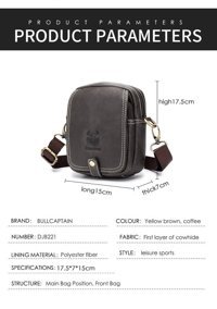 Bull Captan Günlük Crossbody Kahverengi Erkek Sırt Çantası - Sarı