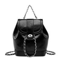 Worryfreeshopping Zincir Crossbody Bag8544 Beyaz Siyah Kadın Sırt Çantası