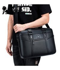 Laoshızı Hakiki Deri Crossbody Siyah Erkek Sırt Çantası