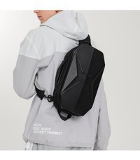 Ozuko Pc Hard Shell Y Çapraz Askı Siyah Erkek Sırt Çantası