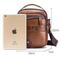 Sımıcg Deri Crossbody Kahverengi Erkek Sırt Çantası