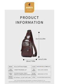 Bull Captan Usb Şarjlı Crossbody Turuncu Erkek Sırt Çantası