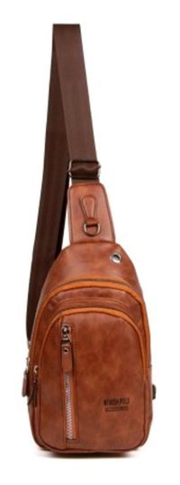Newish Polo Body Bag Çapraz Ve Taba Suni Deri Erkek Sırt Çantası