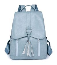 Worryfreeshopping Yumuşak Deri Retro Bag7713 Mavi Kadın Sırt Çantası