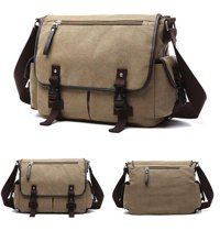 Zuolunduo Moda Kanvas Crossbody Haki Erkek Sırt Çantası