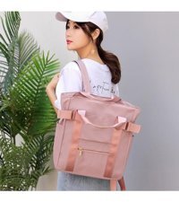 Generic Su Geçirmez Naylon Rahat Pembe Kadın Sırt Çantası