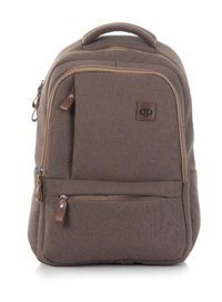 Paqpa Qp Madre Gabardin Kumaş Laptop Bölmeli Mokka Erkek Sırt Çantası Koyu Kahverengi