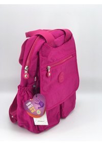 Mega Mega Kılınkır Kumaş Çok Fonsiyonlu Büyük Boy Pembe Kadın Sırt Çantası