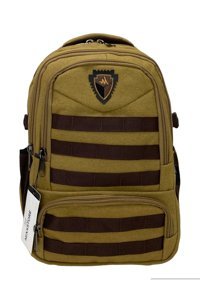 Msmixxstore Kanvas Kumaş Camel Büyük Boy Lüks Seyahat Erkek Sırt Çantası