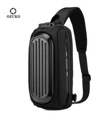 Ozuko 9562 Hırzlığa Karşı Çapraz Siyah Erkek Sırt Çantası