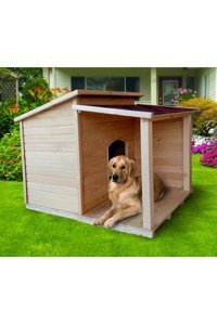 Oscar Paşa L Yalıtımlı Dış Mekan Ahşap Köpek Kulubesi