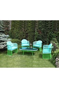 Petricor Oval Hasır 60x125 cm Yeşil Kamp Masası