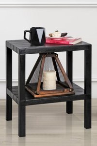 Frapan Home Dikdörtgen Plastik 29x38 cm Siyah Kamp Sehpası