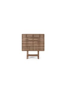 Barışahşap Katlanabilir Kare Ahşap 60x60 cm Kahverengi Kamp Masası