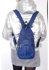 Bizoon Np2055 Krinkl Kumaş Body Bag Lacivert Kadın Sırt Çantası