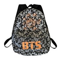 Outlet Çarşım Bts İmzalı Kamuflaj Desen Kadın Sırt Çantası