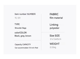 Tangcool Büyük Kapasiteli Crossbody Siyah Erkek Sırt Çantası