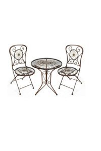 Panalı Yuvarlak Metal 60 cm Metalik Kamp Masası