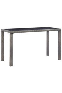 Vidaxl Dikdörtgen Rattan 60x123 cm Antrasit Kamp Masası