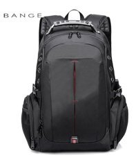 Bange Waterproof Travel Backpack For Men Black Siyah Erkek Sırt Çantası