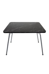 Pratico Katlanabilir Dikdörtgen Plastik 60x80 cm Siyah Kamp Masası