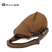 Gfavor Gf0160 Mumlu Kanvas Çapraz Haki Erkek Sırt Çantası