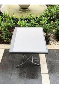 Homebella Katlanabilir Kare Plastik 60x60 cm Antrasit Kamp Masası