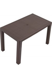 Fiore Dikdörtgen Plastik 70x120 cm Kahverengi Kamp Masası