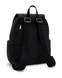 Kipling City Zip S Küçük Boy Siyah Sıgnature Emb Kadın Sırt Çantası
