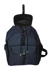 Mebes Kot Kumaş Jean 3 Cepli Lacivert Siyah Kadın Sırt Çantası