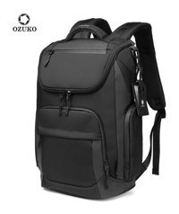Ozuko 9409 Su Geçirmez Gündelik Siyah Erkek Sırt Çantası